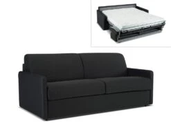 Canapé 4 Places Convertible Express En Tissu CALIFE - Marron- Couchage à Lattes Larges 160 Cm - Matelas 14 Cm 20 Canapé 4 Places Convertible Express En Tissu CALIFE - Marron- Couchage à Lattes Larges 160 Cm - Matelas 14 Cm -Deco.fr Soldes Boutique canape 273289
