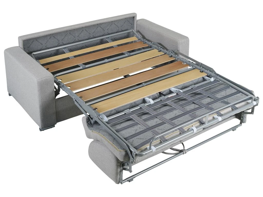 Canapé 2 Places Convertible Express En Simili CALITO - Blanc - Couchage Lattes Larges 120 Cm - Matelas 16 Cm Avec Mousse à Mémoire De Forme DUNLOPILLO 9 Canapé 2 Places Convertible Express En Simili CALITO - Blanc - Couchage Lattes Larges 120 Cm - Matelas 16 Cm Avec Mousse à Mémoire De Forme DUNLOPILLO – Image 9