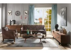 Fauteuil En Cuir COLBERT - Marron 22 Fauteuil En Cuir COLBERT - Marron -Deco.fr Soldes Boutique canape 292981 1