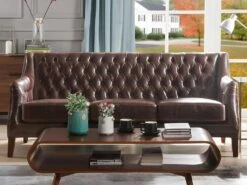 Fauteuil En Cuir COLBERT - Marron 21 Fauteuil En Cuir COLBERT - Marron -Deco.fr Soldes Boutique canape 292985 1