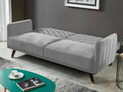 Canapé 3 Places Convertible Clic-clac En Velours JORIS - Gris Clair 10 Canapé 3 Places Convertible Clic-clac En Velours JORIS - Gris Clair -Deco.fr Soldes Boutique canape 303195