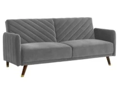 Canapé 3 Places Convertible Clic-clac En Velours JORIS - Gris Clair 15 Canapé 3 Places Convertible Clic-clac En Velours JORIS - Gris Clair -Deco.fr Soldes Boutique canape 303197