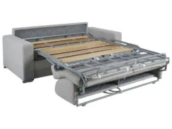 Canapé 3 Places Convertible Express En Tissu CALITO - Bleu - Couchage Lattes Larges 140 Cm - Matelas 18 Cm -Deco.fr Soldes Boutique canape 309223 47