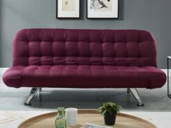 Canapé Convertible Clic-clac En Tissu BERRY - Prune