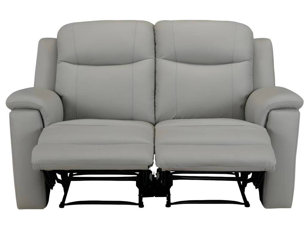 Canapé 2 Places Relax EVASION En Cuir - Gris Clair 5 Canapé 2 Places Relax EVASION En Cuir - Gris Clair – Image 5