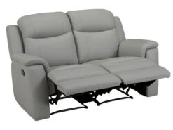 Canapé 2 Places Relax EVASION En Cuir - Gris Clair 18 Canapé 2 Places Relax EVASION En Cuir - Gris Clair -Deco.fr Soldes Boutique canape 318043