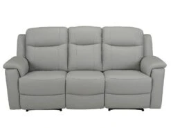 Canapé 3 Places Relax EVASION En Cuir - Gris Clair -Deco.fr Soldes Boutique canape 318051