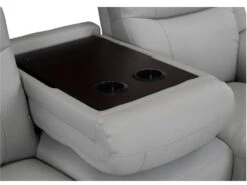 Canapé 3 Places Relax EVASION En Cuir - Gris Clair -Deco.fr Soldes Boutique canape 318071