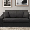 Canapé 2 Places Convertible Express En Tissu EMIR - Anthracite - Couchage 120 Cm - Matelas 14 Cm 9 Canapé 2 Places Convertible Express En Tissu EMIR - Anthracite - Couchage 120 Cm - Matelas 14 Cm -Deco.fr Soldes Boutique canape 336709