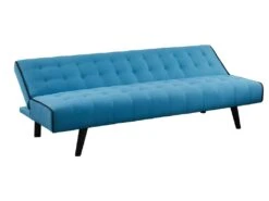 Canapé 3 Places Convertible Clic-clac BAYOU En Tissu - Bleu Et Passepoil Noir 7 Canapé 3 Places Convertible Clic-clac BAYOU En Tissu - Bleu Et Passepoil Noir -Deco.fr Soldes Boutique canape 347683