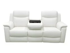 Canapé 3 Places Relax EVASION En Cuir - Blanc Ivoire -Deco.fr Soldes Boutique canape 350011