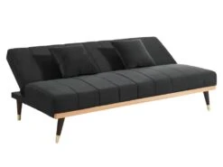 Canapé 3 Places Convertible Clic-clac En Velours KERBI - Vert Sapin -Deco.fr Soldes Boutique canape 351465