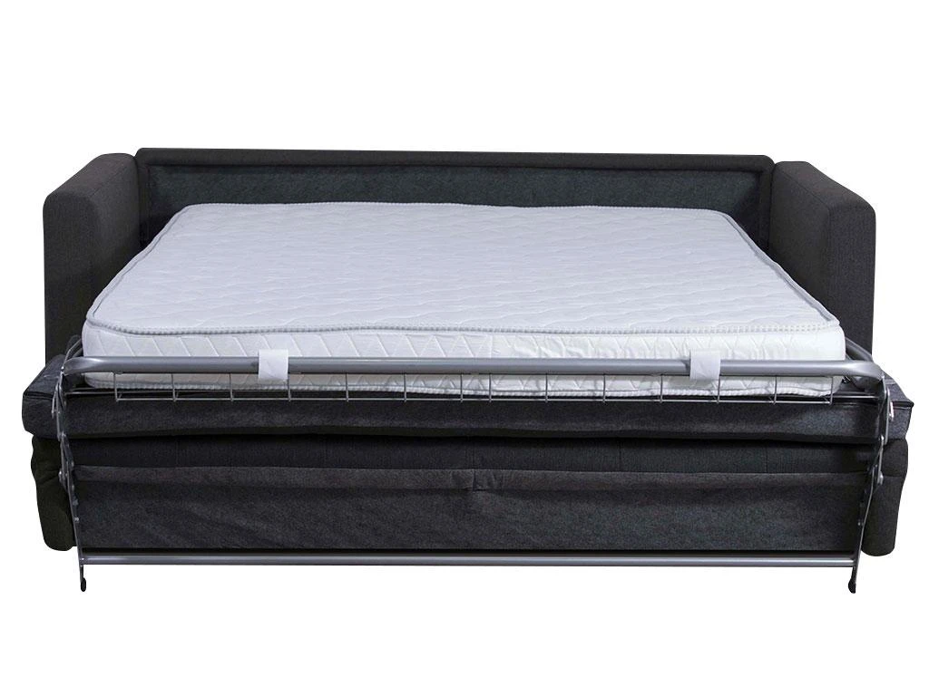 Canapé 3 Places Convertible Express En Tissu GANOA - Anthracite 4 Canapé 3 Places Convertible Express En Tissu GANOA - Anthracite – Image 4