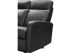 Canapé 2 Places Relax électrique En Cuir ABERDEEN - Noir Et Bande Anthracite 9 Canapé 2 Places Relax électrique En Cuir ABERDEEN - Noir Et Bande Anthracite -Deco.fr Soldes Boutique canape 366589