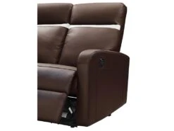 Canapé 2 Places Relax électrique En Cuir ABERDEEN - Marron Et Bande Ivoire 7 Canapé 2 Places Relax électrique En Cuir ABERDEEN - Marron Et Bande Ivoire -Deco.fr Soldes Boutique canape 366625