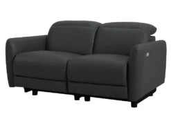 Canapé 2 Places Relax électrique CLEOPHEE En Cuir Supérieur - Noir -Deco.fr Soldes Boutique canape 366759