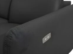 Canapé 3 Places Relax électrique CLEOPHEE En Cuir Supérieur - Noir -Deco.fr Soldes Boutique canape 366773