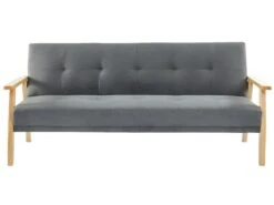 Canapé 3 Places Convertible Clic-clac En Tissu LALY - Gris -Deco.fr Soldes Boutique canape 377483