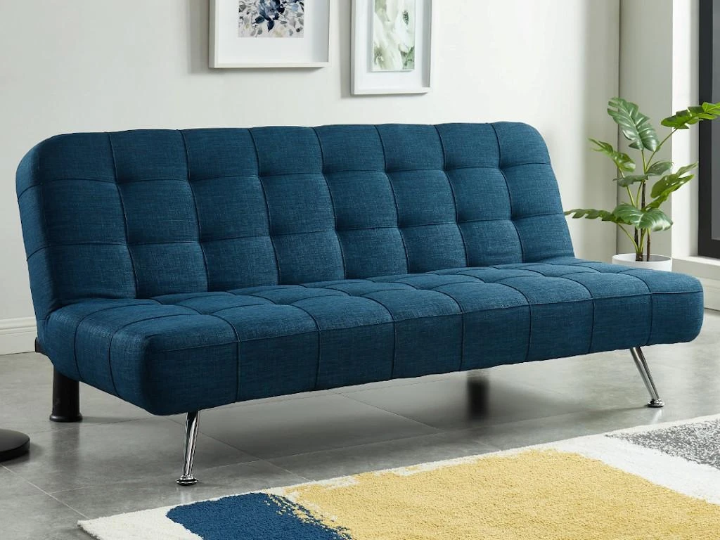 Canapé Convertible Clic-clac En Tissu MURNI - Bleu 1 Canapé Convertible Clic-clac En Tissu MURNI - Bleu