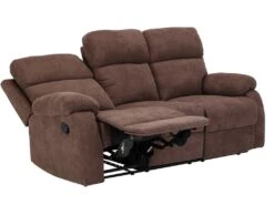 Canapé 3 Places Relax En Tissu TOLZANO - Marron -Deco.fr Soldes Boutique canape 378925