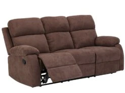 Canapé 3 Places Relax En Tissu TOLZANO - Marron -Deco.fr Soldes Boutique canape 378927