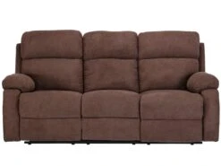 Canapé 3 Places Relax En Tissu TOLZANO - Marron -Deco.fr Soldes Boutique canape 378931