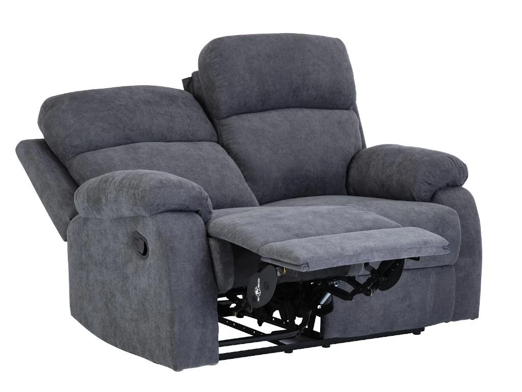 Canapé 2 Places Relax En Tissu TOLZANO - Anthracite 6 Canapé 2 Places Relax En Tissu TOLZANO - Anthracite – Image 6