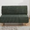 Canapé 2 Places Convertible En Velours Côtelé PALULA - Vert Foncé -Deco.fr Soldes Boutique canape 380755