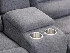 Canapé 2 Places Relax électrique Avec Tablette En Tissu Anthracite NEVERS 7 Canapé 2 Places Relax électrique Avec Tablette En Tissu Anthracite NEVERS -Deco.fr Soldes Boutique canape 385389