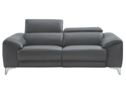 Canapé 3 Places Relax électrique En Cuir FRANSKA - Anthracite -Deco.fr Soldes Boutique canape 389877