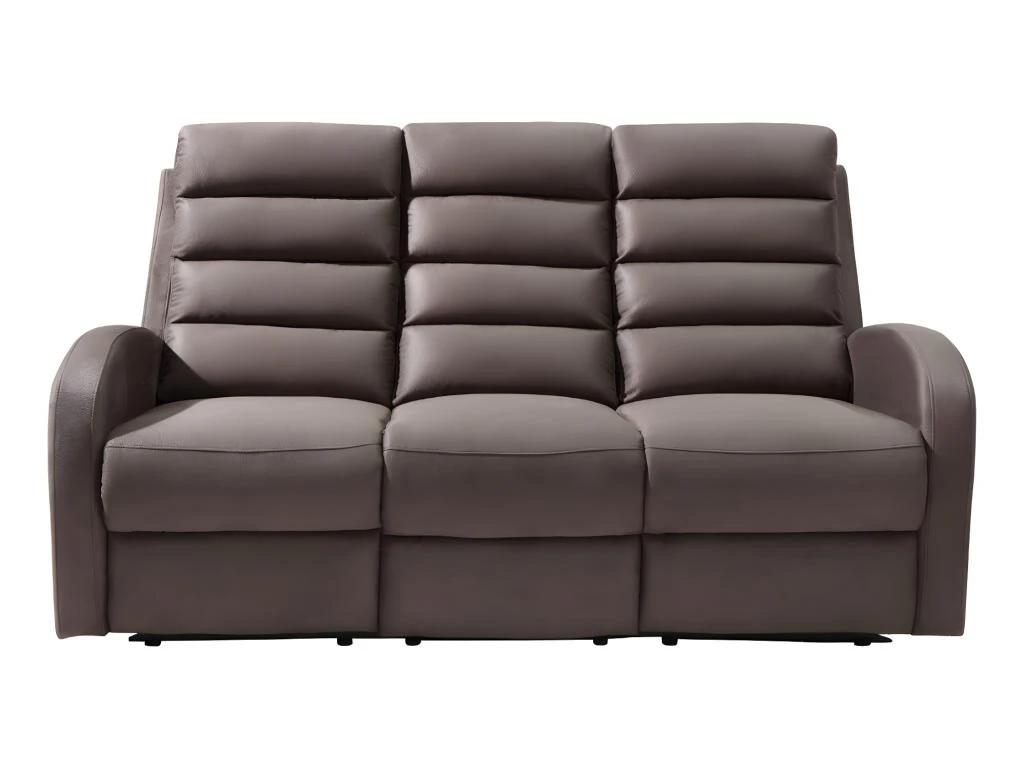 Canapé 3 Places Relax En Tissu GIORGIA - Marron 4 Canapé 3 Places Relax En Tissu GIORGIA - Marron – Image 4