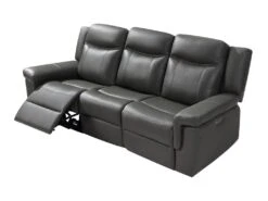 Canapé 3 Places Relax électrique En Cuir Avec Tablette KENNETH - Taupe -Deco.fr Soldes Boutique canape 392961