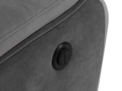 Canapé 2 Places Relax électrique En Velours METTI - Gris Et Bandes écru -Deco.fr Soldes Boutique canape 397515