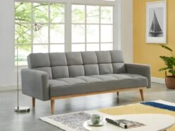 Canapé Convertible Clic-clac En Tissu GALATE - Gris Chiné -Deco.fr Soldes Boutique canape 399143