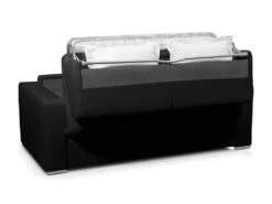 Canapé 3 Places Convertible Express 100% Cuir De Buffle Noir Matelas 14 Cm DELECTEA II -Deco.fr Soldes Boutique canape 402193