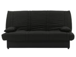Canapé Convertible Clic-clac 100% Coton Avec Coffre De Rangement FARWEST II - Noir Coussins Noir -Deco.fr Soldes Boutique canape 405067