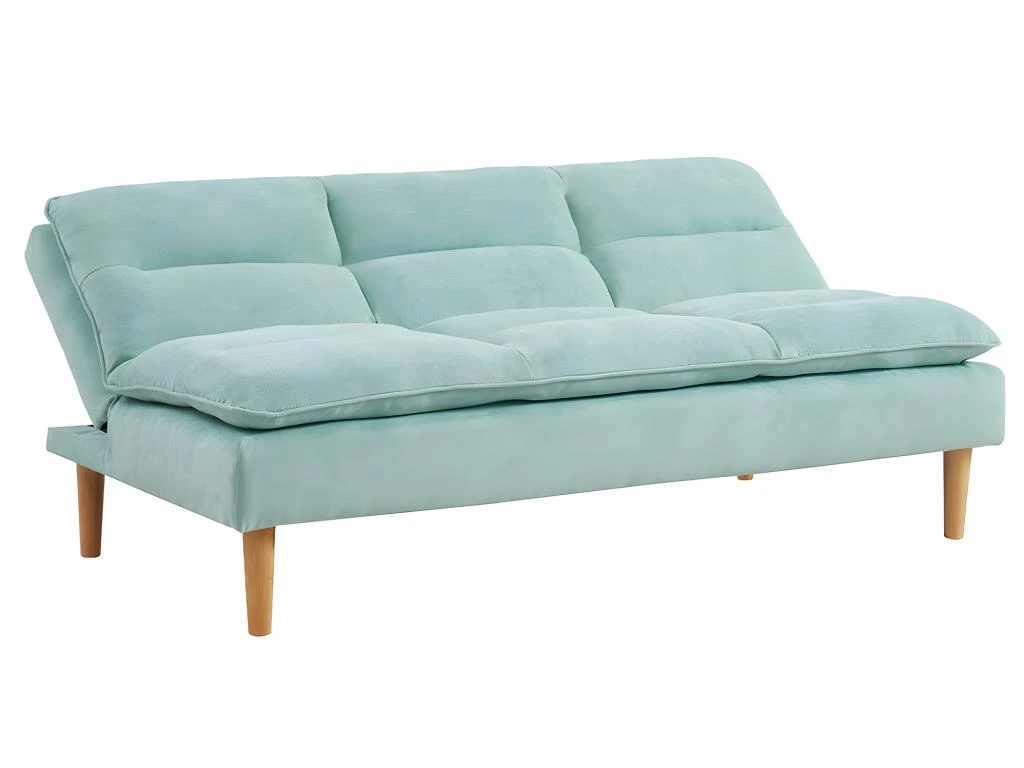 Canapé 3 Places Convertible Clic-clac En Tissu CHARLISE - Vert D'eau 8 Canapé 3 Places Convertible Clic-clac En Tissu CHARLISE - Vert D'eau – Image 8