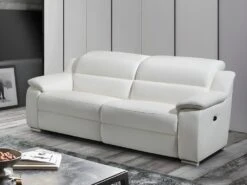 Canapé 3 Places Relax électrique En Cuir ARENA III - Ivoire