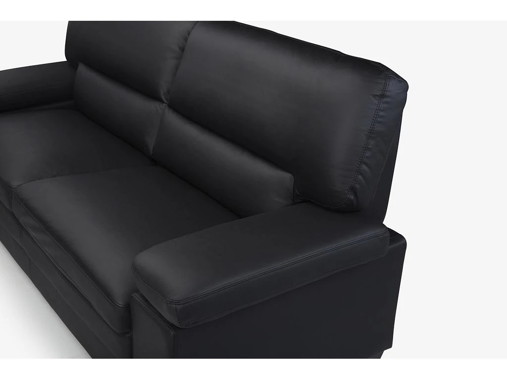 Canapé 3 Places En Cuir De Buffle Noir MIMAS 5 Canapé 3 Places En Cuir De Buffle Noir MIMAS – Image 5