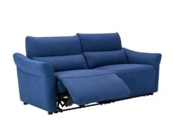 Canapé 3 Places Relax électrique En Tissu RAGNAR - Bleu -Deco.fr Soldes Boutique canape 480645