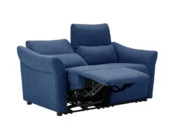 Canapé 2 Places Relax électrique En Tissu RAGNAR - Bleu -Deco.fr Soldes Boutique canape 480671