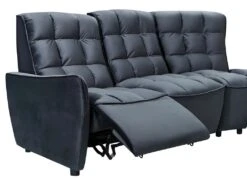 Canapé D'angle Relax électrique Modulable En Velours Anthracite ALFORD -Deco.fr Soldes Boutique canape 481341
