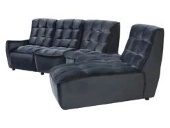 Canapé D'angle Relax électrique Modulable En Velours Anthracite ALFORD -Deco.fr Soldes Boutique canape 481349
