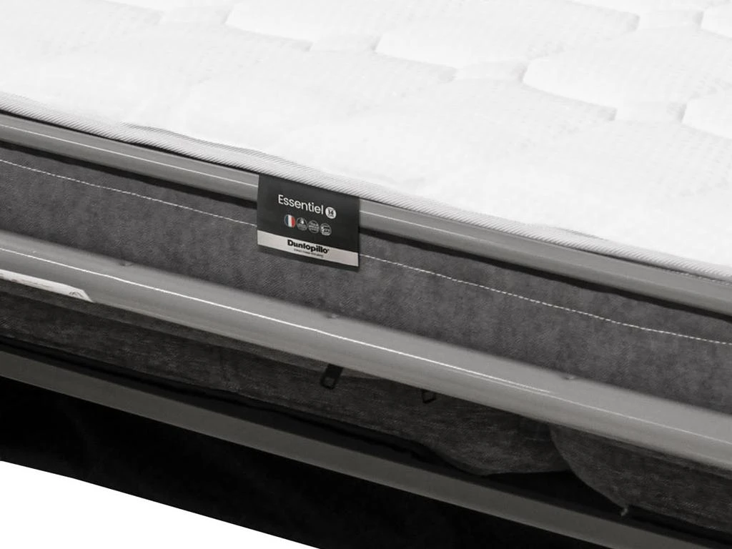 Canapé 3 Places Convertible Express En Tissu MONTASI - Gris - Couchage 140 Cm - Matelas DUNLOPILLO 14 Cm Avec Mémoire De Forme 10 Canapé 3 Places Convertible Express En Tissu MONTASI - Gris - Couchage 140 Cm - Matelas DUNLOPILLO 14 Cm Avec Mémoire De Forme – Image 10
