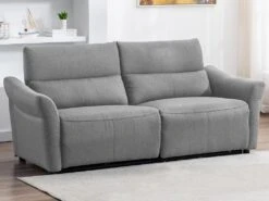 Canapé 3 Places Relax électrique En Tissu RAGNAR - Gris -Deco.fr Soldes Boutique canape 485509