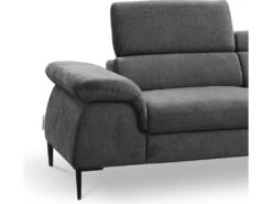 Canapé Grand Angle Convertible En Velours Anthracite SEPINA De PASCAL MORABITO - Angle Droit -Deco.fr Soldes Boutique canape 487229