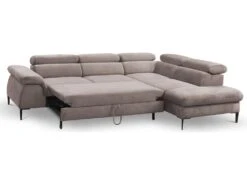 Canapé Grand Angle Convertible En Velours Taupe SEPINA De PASCAL MORABITO - Angle Droit 12 Canapé Grand Angle Convertible En Velours Taupe SEPINA De PASCAL MORABITO - Angle Droit -Deco.fr Soldes Boutique canape 487259