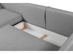 Canapé D'angle Convertible En Tissu Gris LAZARE De PASCAL MORABITO - Angle Gauche -Deco.fr Soldes Boutique canape 487321