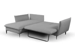 Canapé D'angle Convertible En Tissu Gris LAZARE De PASCAL MORABITO - Angle Gauche -Deco.fr Soldes Boutique canape 487323