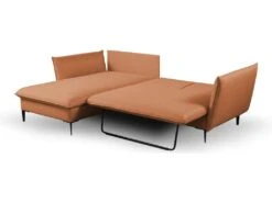 Canapé D'angle Convertible En Tissu Orange LAZARE De PASCAL MORABITO - Angle Gauche -Deco.fr Soldes Boutique canape 487395